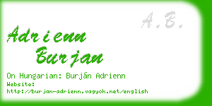 adrienn burjan business card